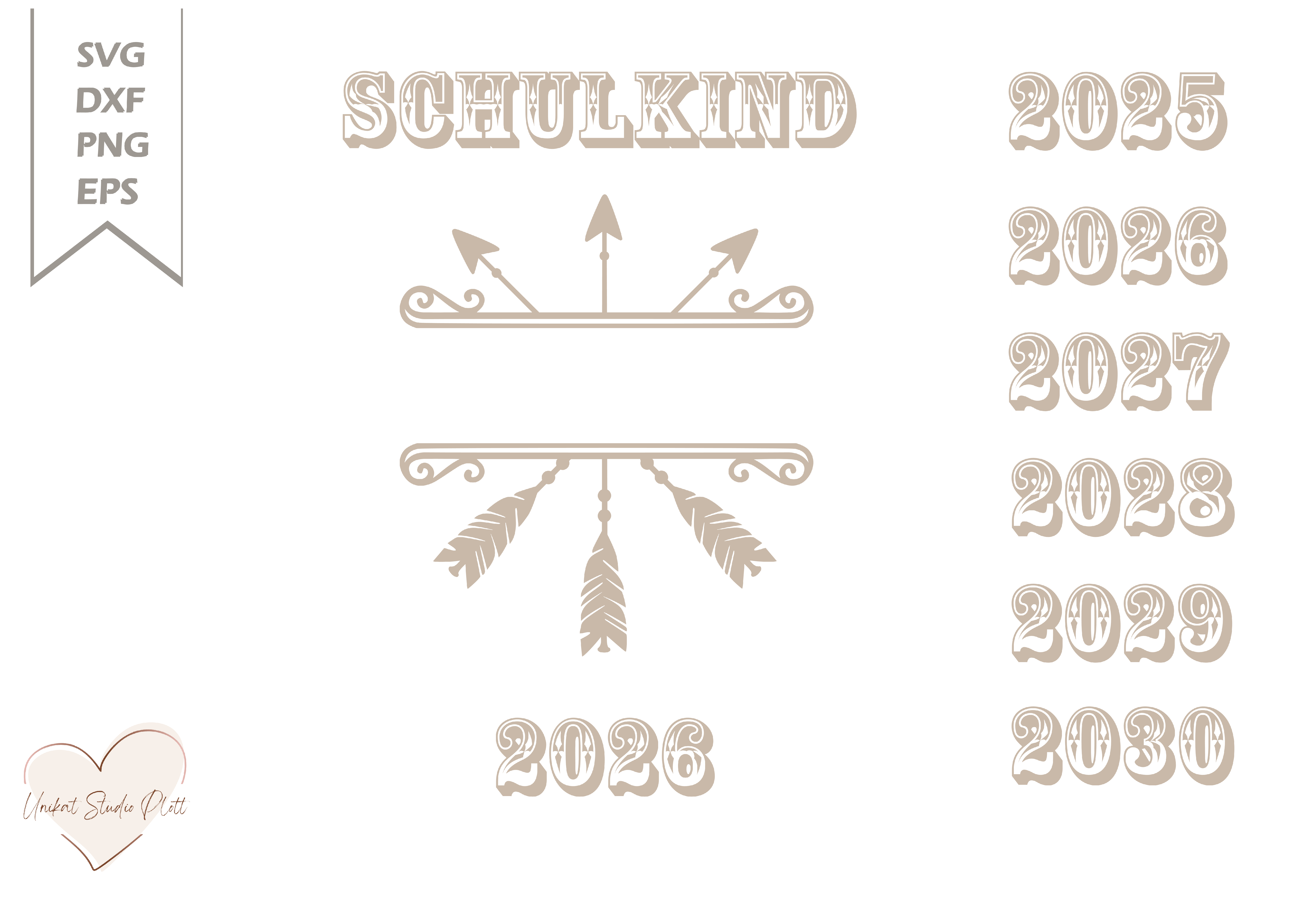 Plotterdatei Schulkind Pfeil und Bogen / Svg Schulkind/ SVG DXF PNG