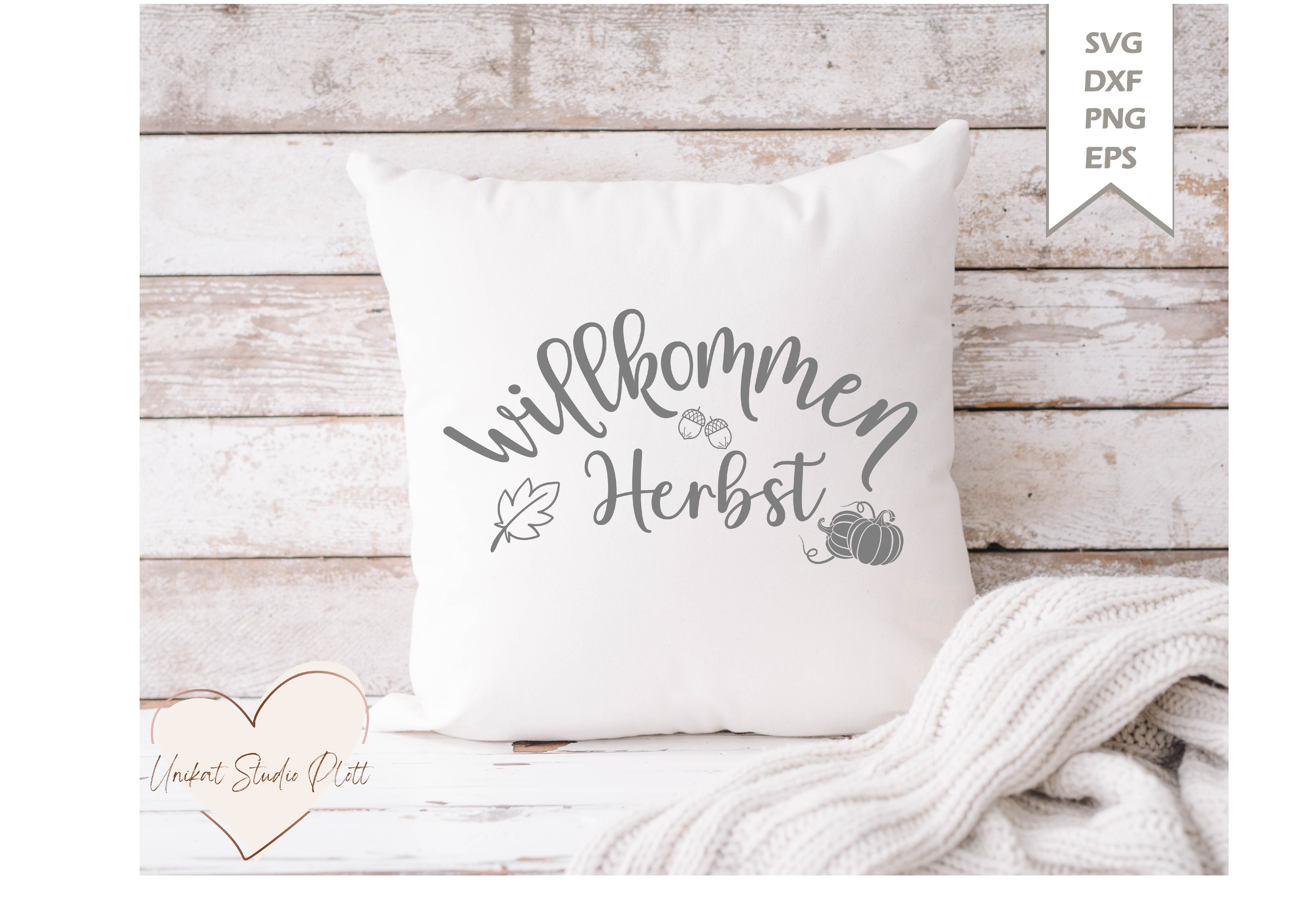 Willkommen Herbst Plotterdatei , Herbstliebe SVG Eps DXF PNG, Svg Herbst