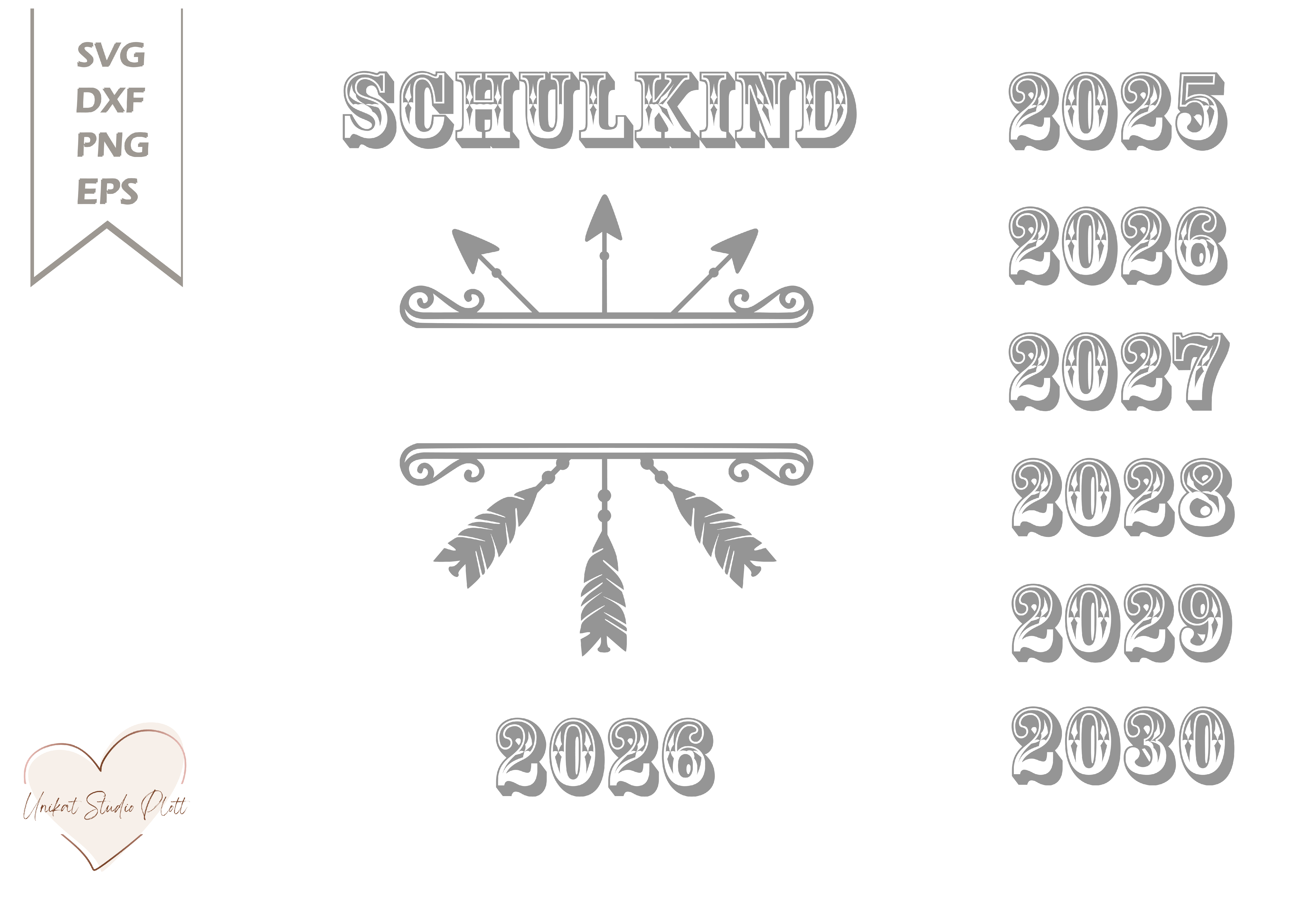 Plotterdatei Schulkind Pfeil und Bogen / Svg Schulkind/ SVG DXF PNG