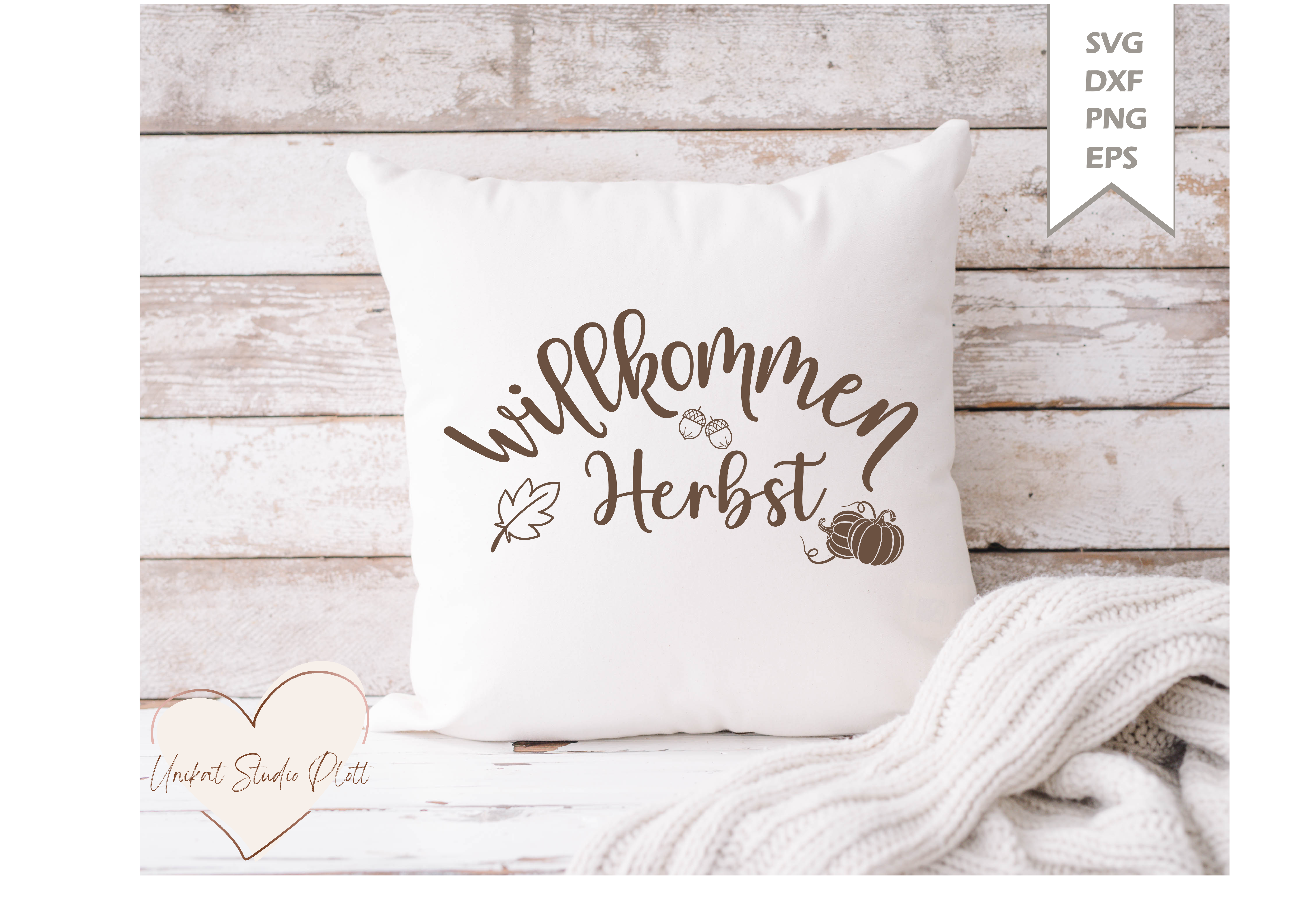 Willkommen Herbst Plotterdatei , Herbstliebe SVG Eps DXF PNG, Svg Herbst