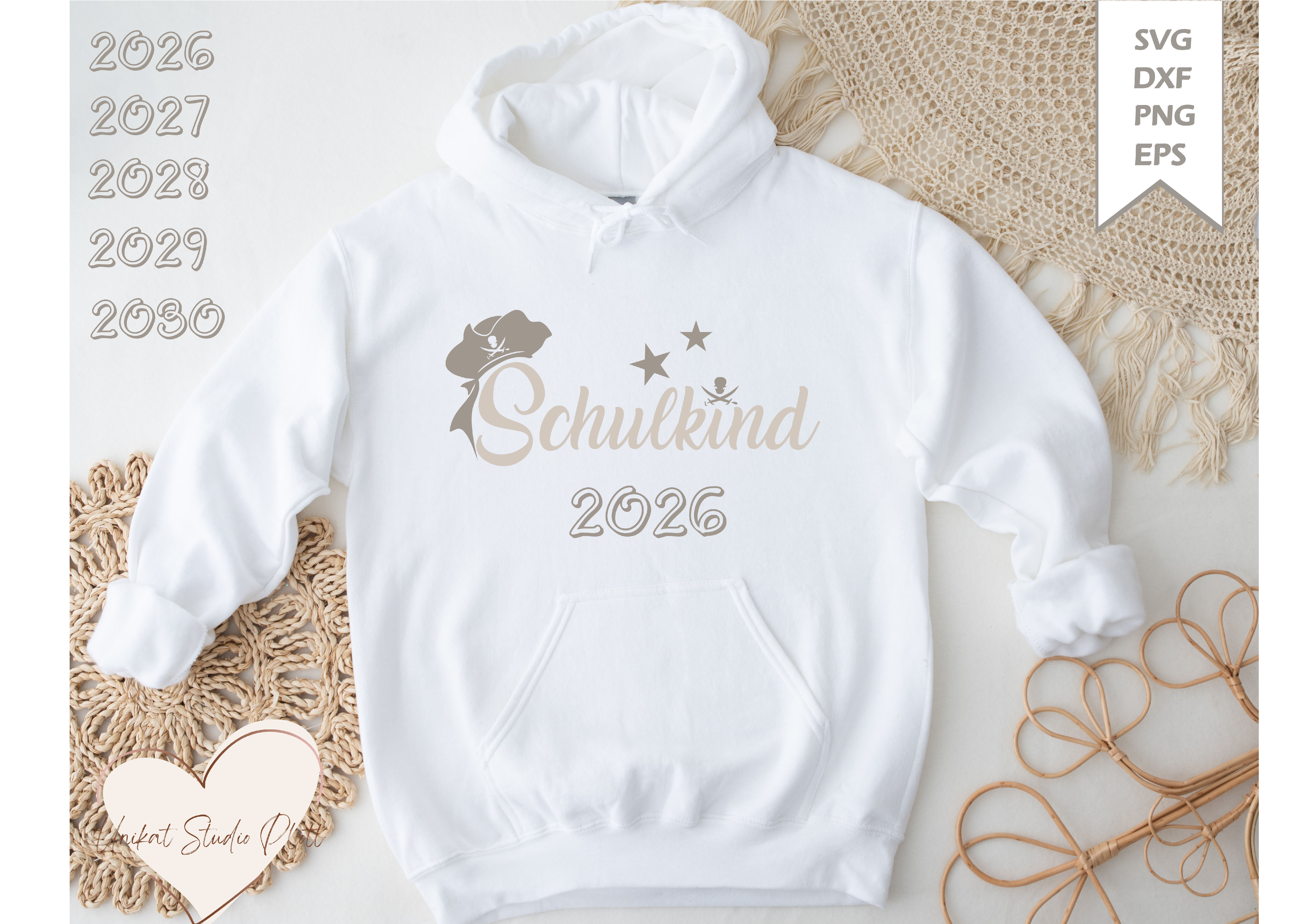 Plotterdatei Schulkind Pirat 2026/ Svg Schulkind Pirat/   SVG DXF PNG