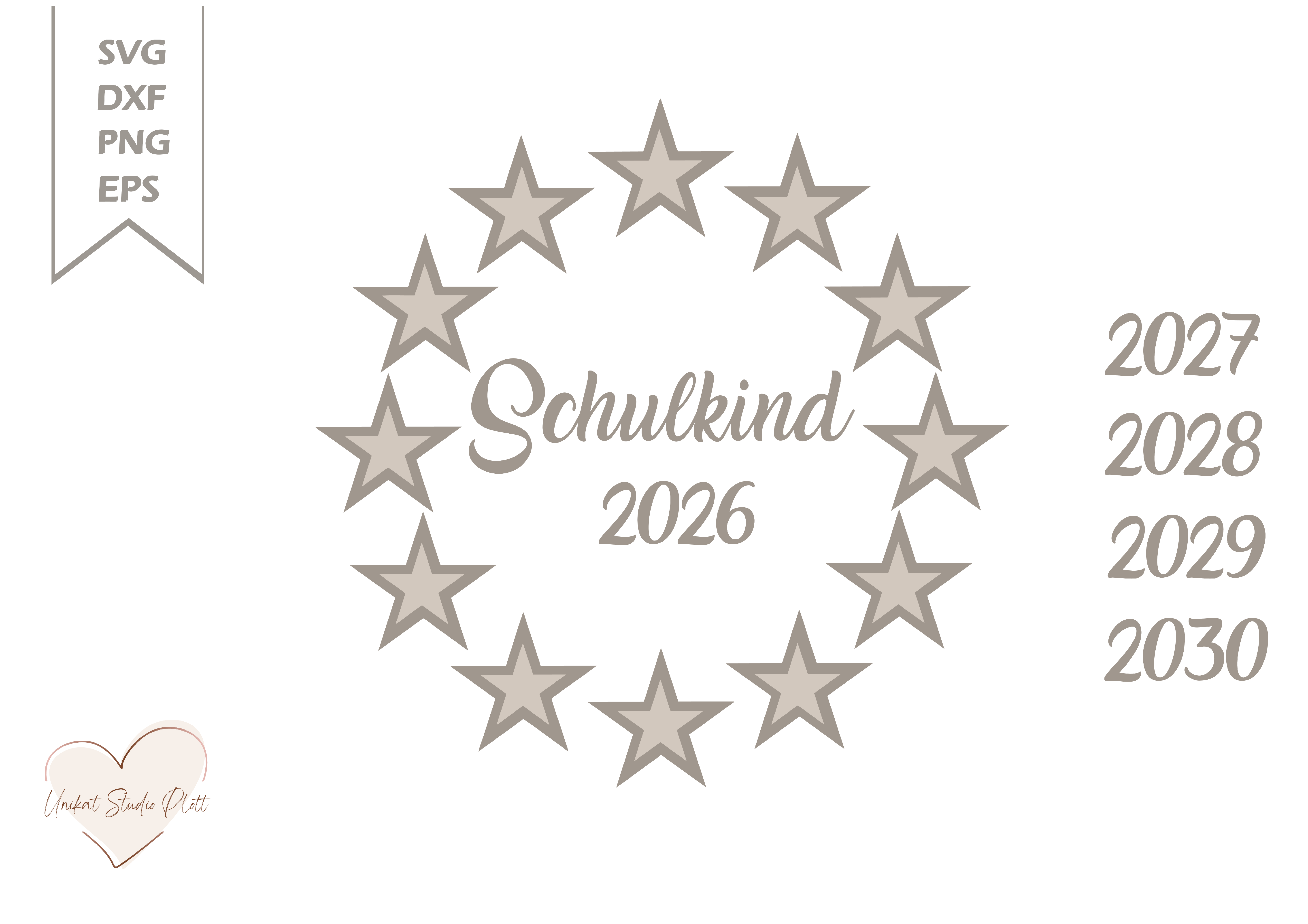 Schulkind Plotterdatei Sternenkreis