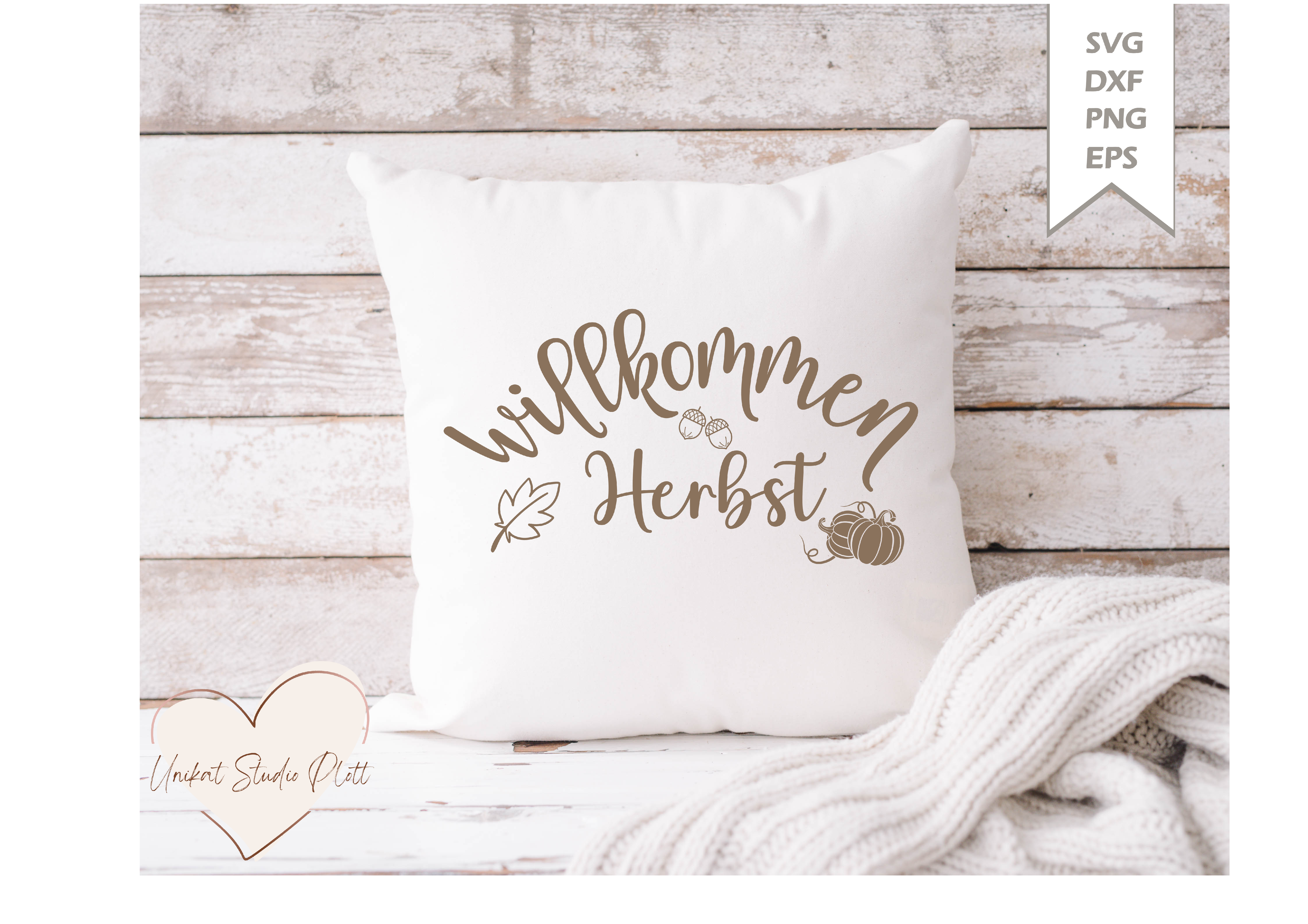 Willkommen Herbst Plotterdatei , Herbstliebe SVG Eps DXF PNG, Svg Herbst